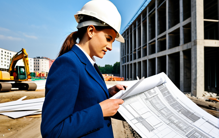 **
"A professional female architect in a modest business attire, reviewing blueprints on a construction site in Warsaw, Poland, fully clothed, appropriate content, safe for work, perfect anatomy, natural proportions, architectural photography, high quality."
**